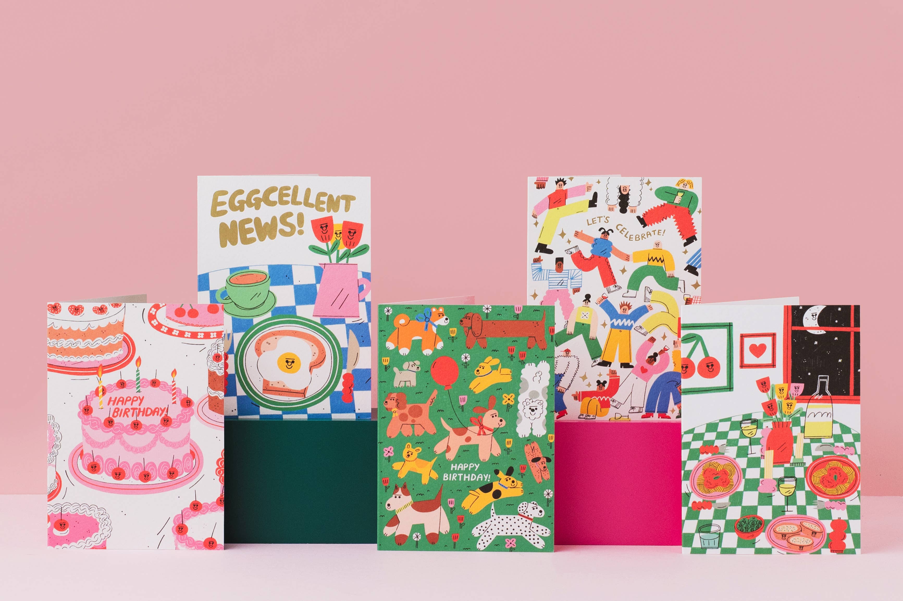Rumble Cards x Tess Smith Roberts Klappkarte Happy Birthday Dogs