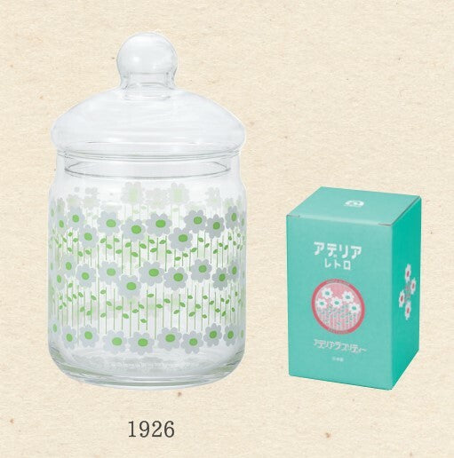 Aderia Retro Glas Mit Deckel Rhapsody White Green 680 ml