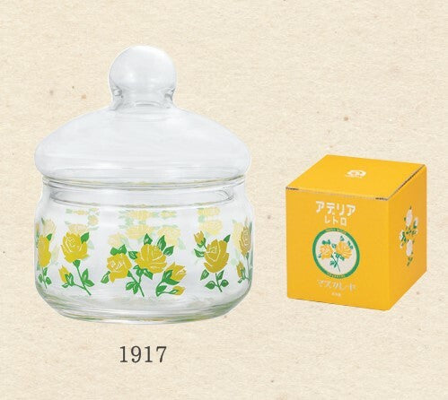 Aderia Retro Glas Mit Deckel Masquerade Yellow Green 360 ml
