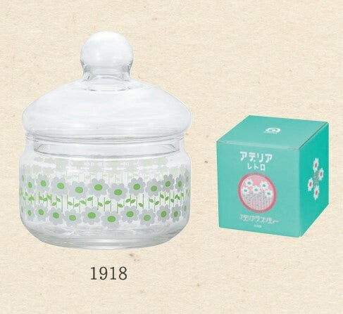 Aderia Retro Glas Mit Deckel Rhapsody White Yellow Green 360 ml