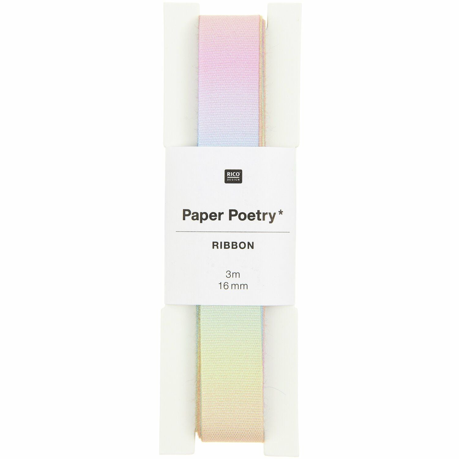 Paper Poetry Taftband Pastell Regenbogen 16 mm x 3 m