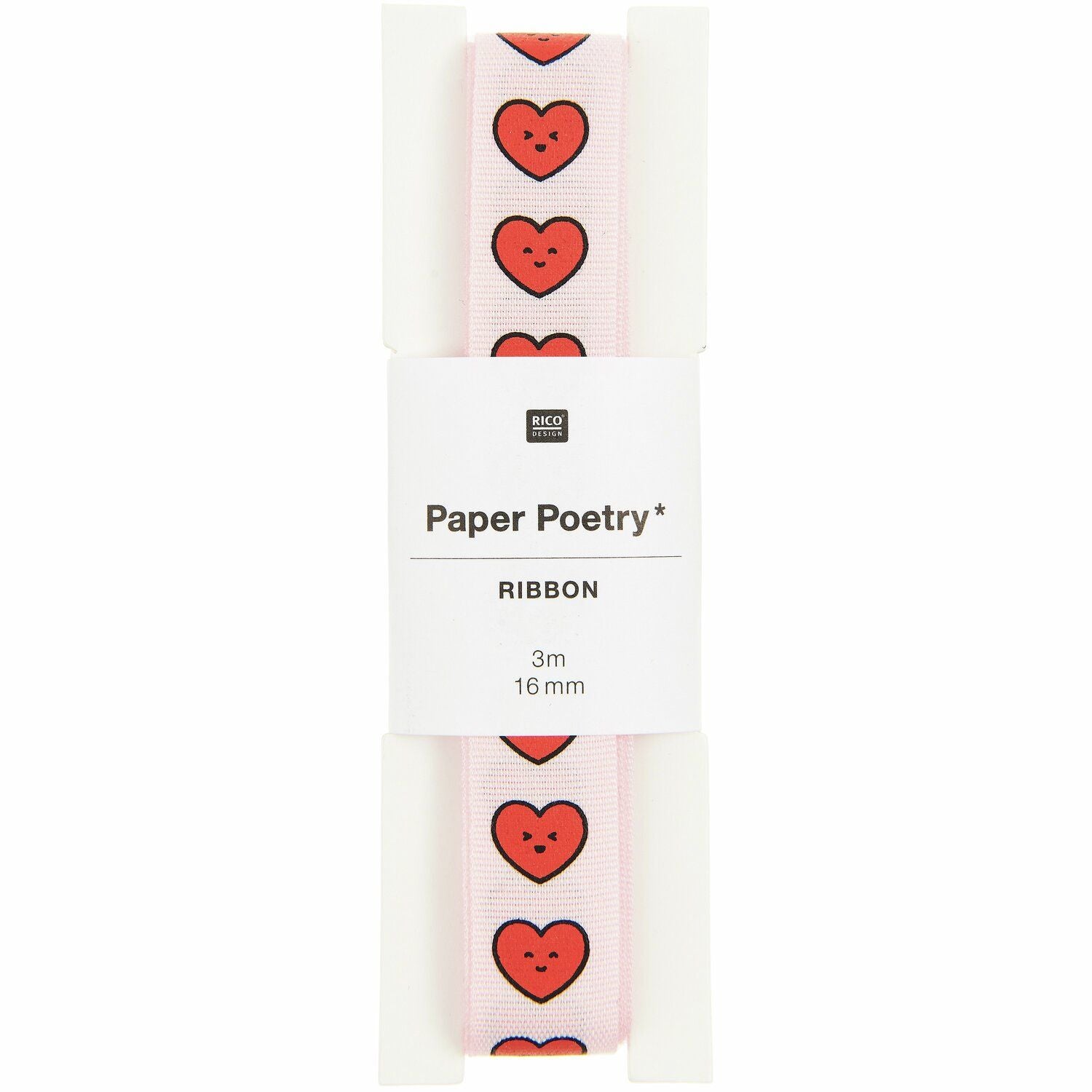 Paper Poetry Taftband Chingu Herzen 16 mm x 3 m