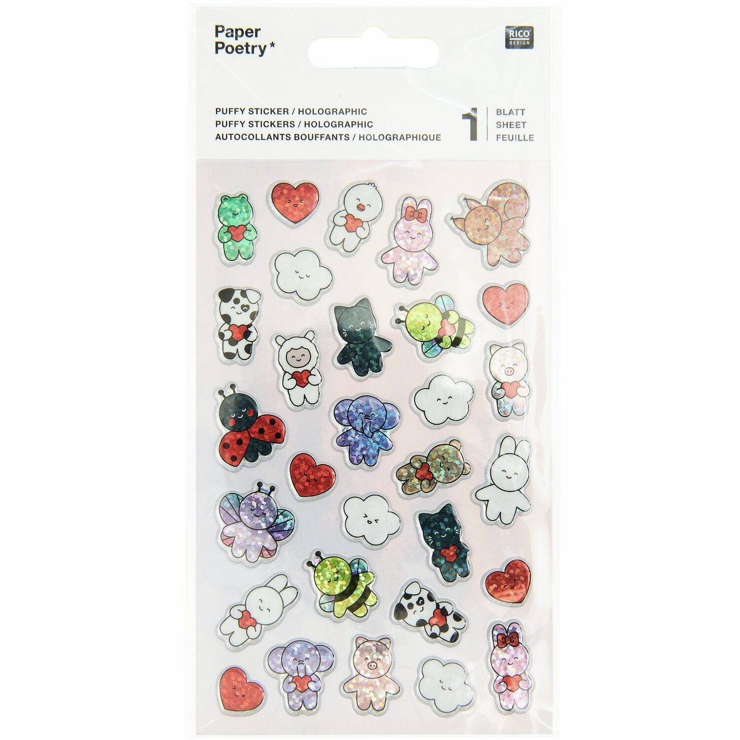 Paper Poetry Sticker Set Chingu Puffy