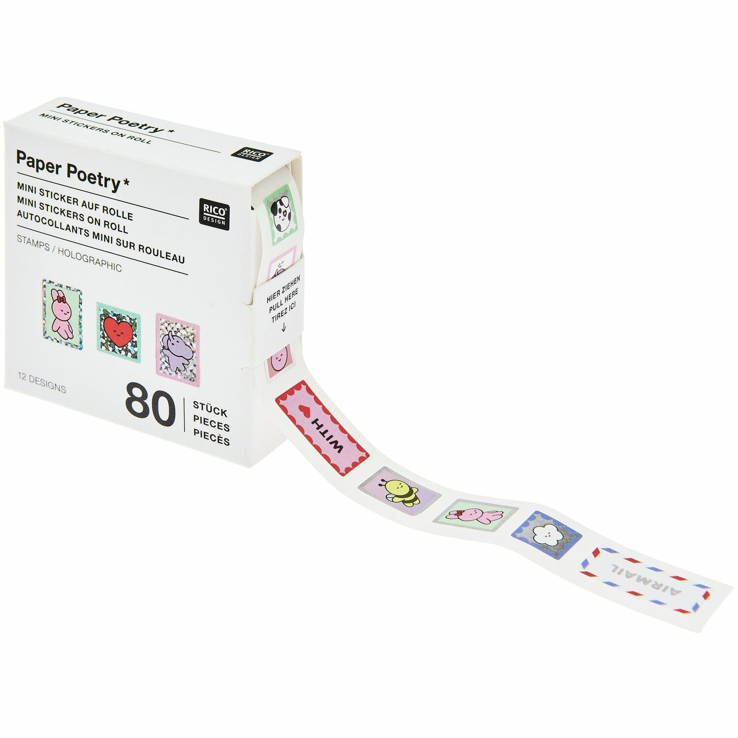 Paper Poetry Sticker Set Mini Chingu Briefmarken