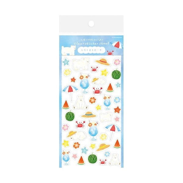 Furukawa Shiko Sticker Set White Bear and a Beach