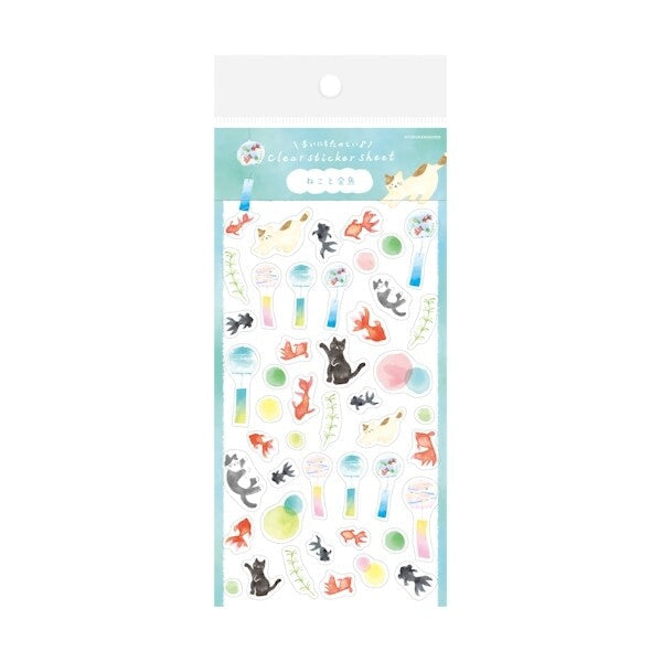 Furukawa Shiko Sticker Set Cat and Goldfish