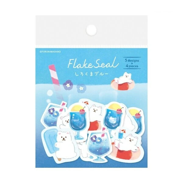 Furukawa Shiko Sticker Set Shirokuma Blue