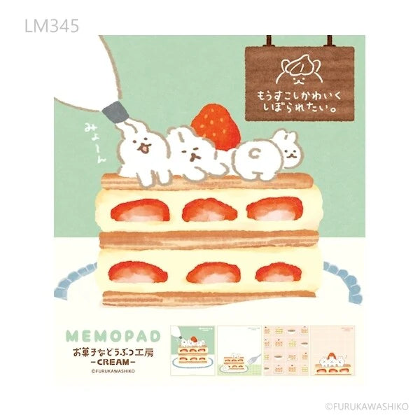 Furukawa Shiko Notizblock Memo Pad 4 Designs Rabbits Sweets