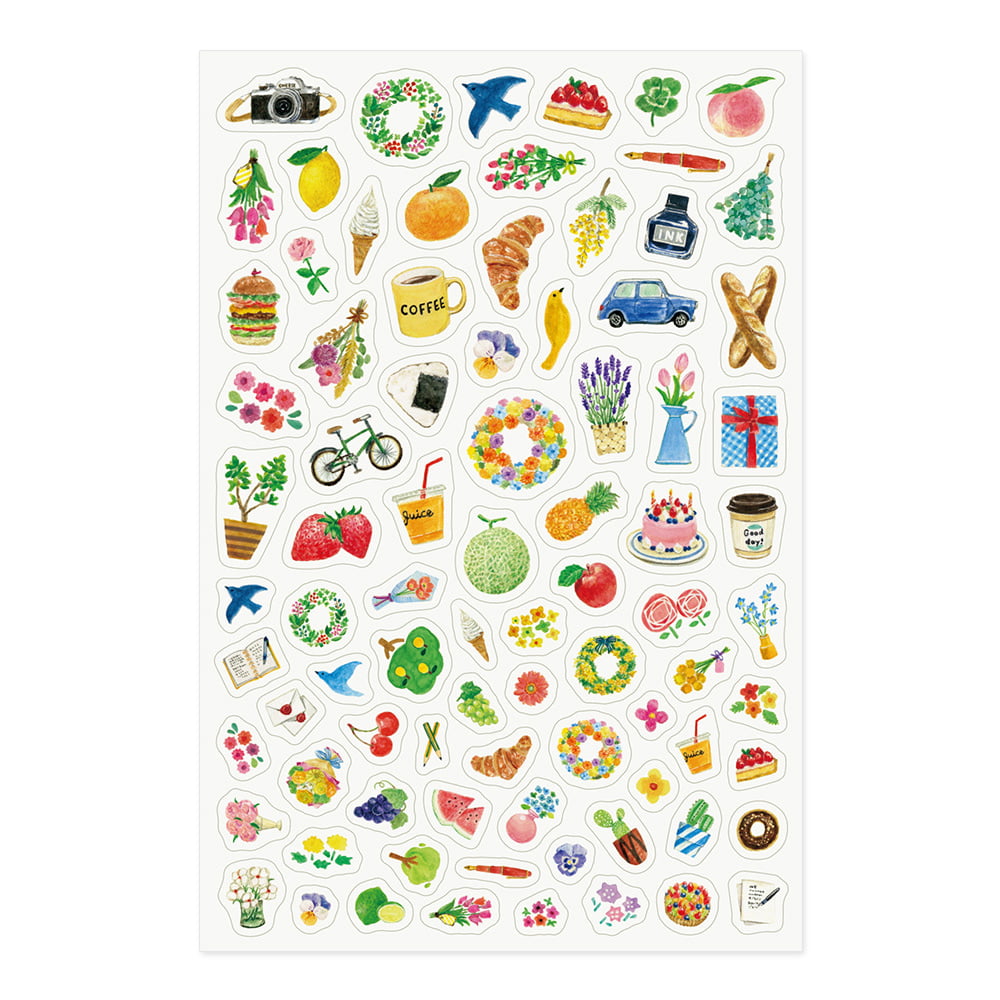 Midori Sticker Set Yuru Log food