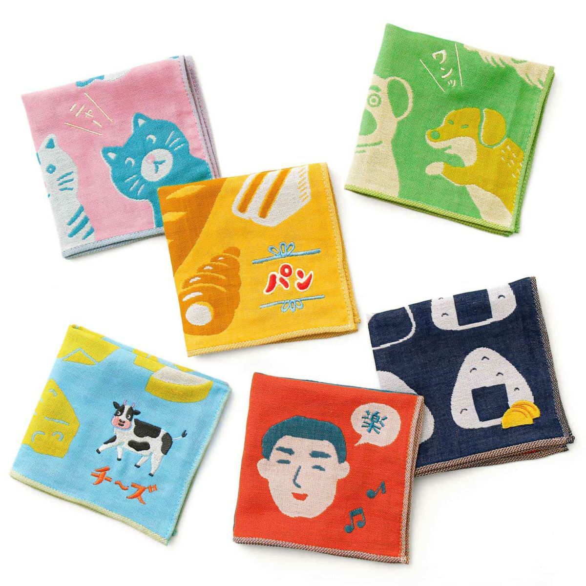 Hightide Gauze Handkerchief Cat