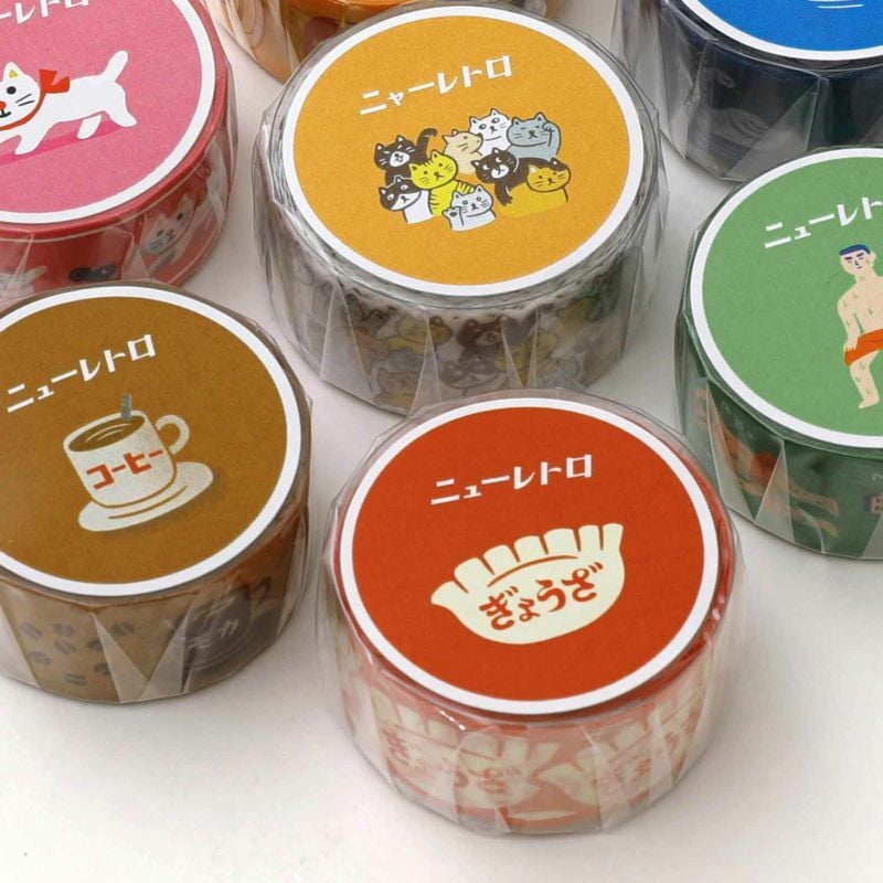 Hightide Retro Masking Tape Lots Of Cats