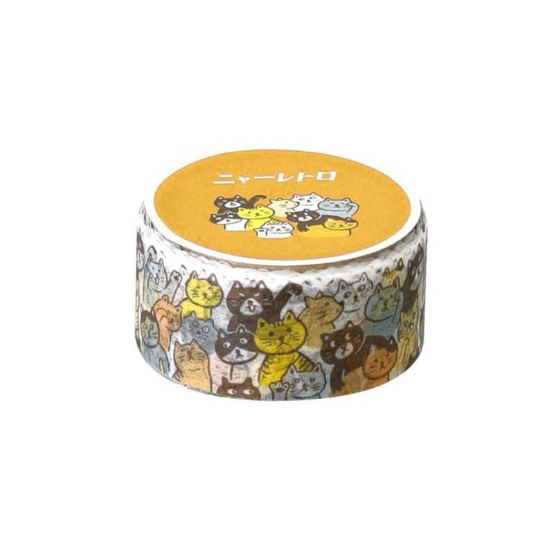 Hightide Retro Masking Tape Lots Of Cats