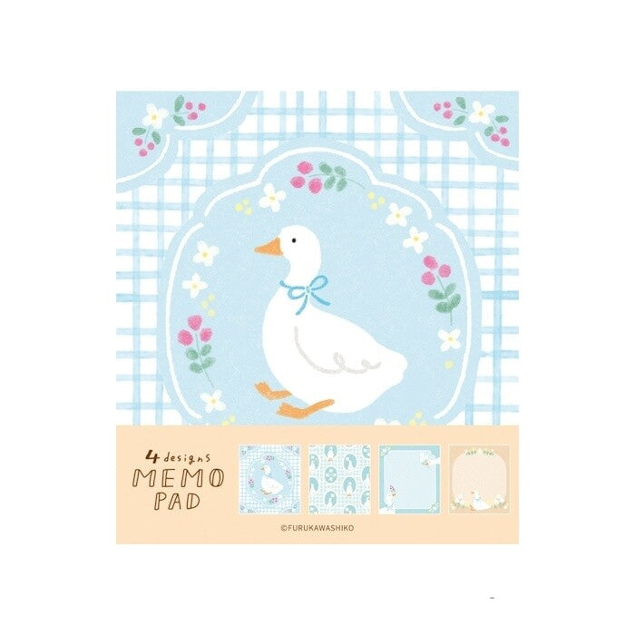 Furukawa Shiko Notizblock Memo Pad 4 Designs Ohana and Duck