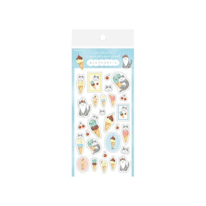 Furukawa Shiko Sticker Set Cat and Ice Cream