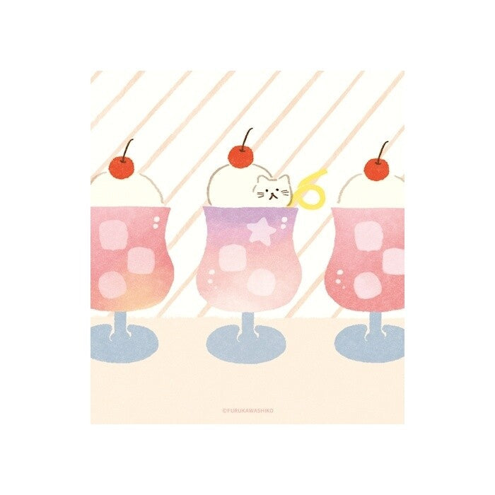 Furukawa Shiko Notizblock Memo Pad 4 Designs Soda Kitten