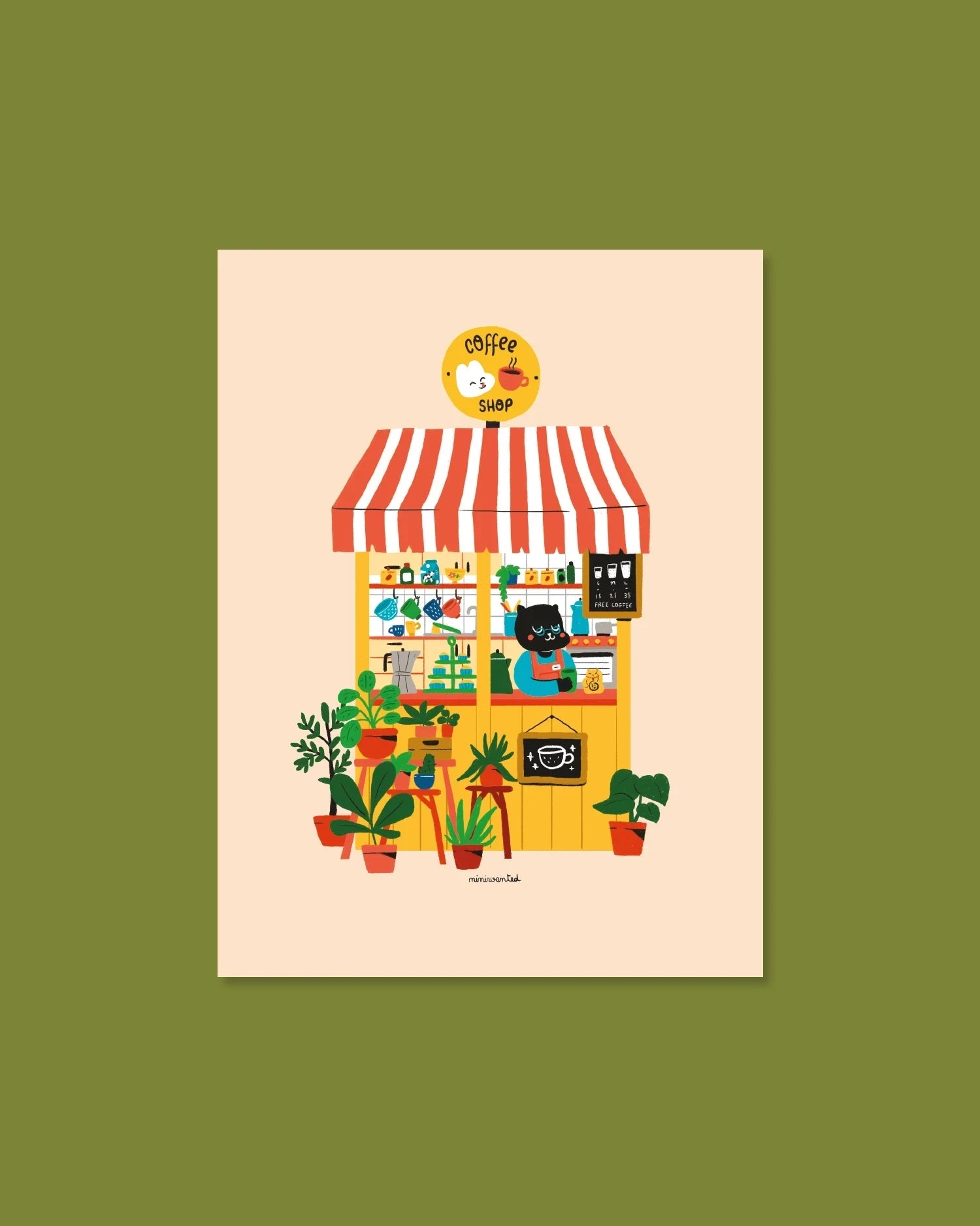 Niniwanted Postkarte A6 Coffee Shop