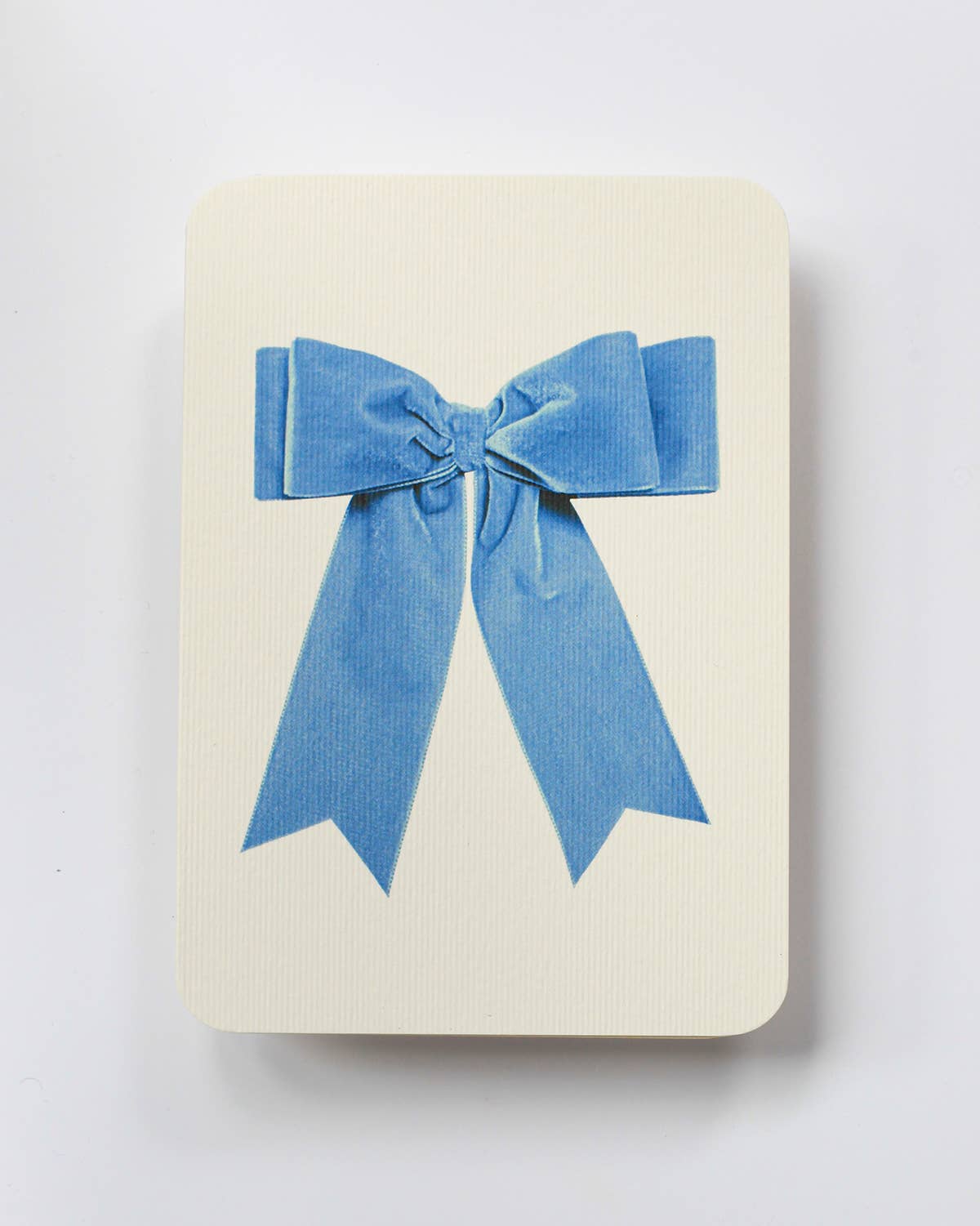 Canonbury Press Klappkarte Samtschleife babyblau