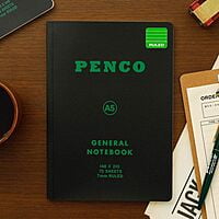 Penco Notizbuch Schwarz Lined A5