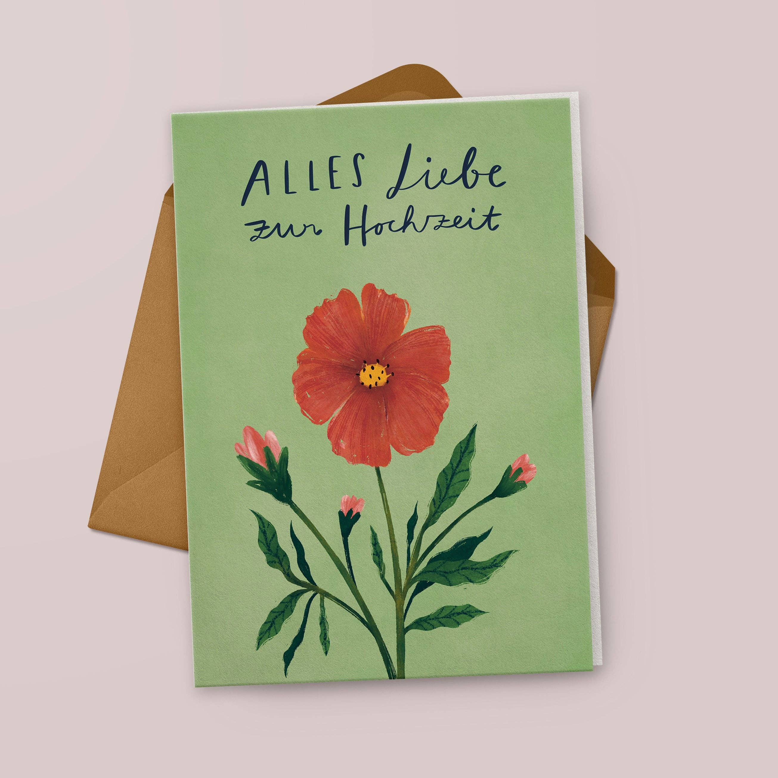 Franzizo Klappkarte "Hochzeit Blume" mit Umschlag