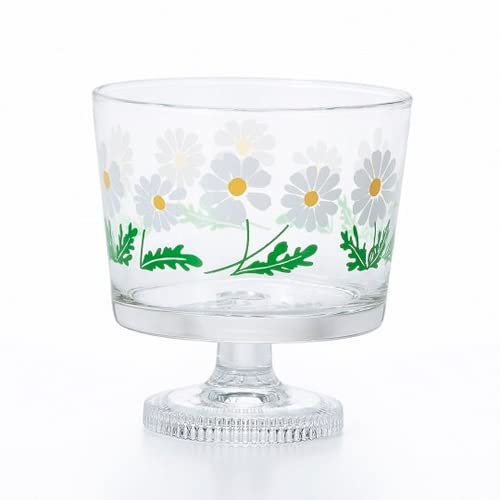Aderia Retro Dessertglas Wild White Flower Green 285 ml