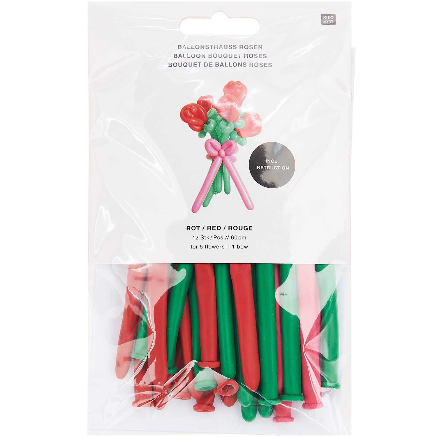 Luftballonset Strauß Rosen Rot