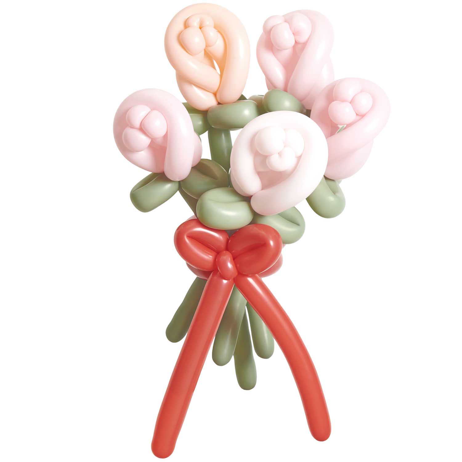 Luftballonset Strauß Rosen Rosa