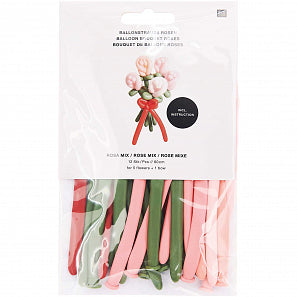 Luftballonset Strauß Rosen Rosa