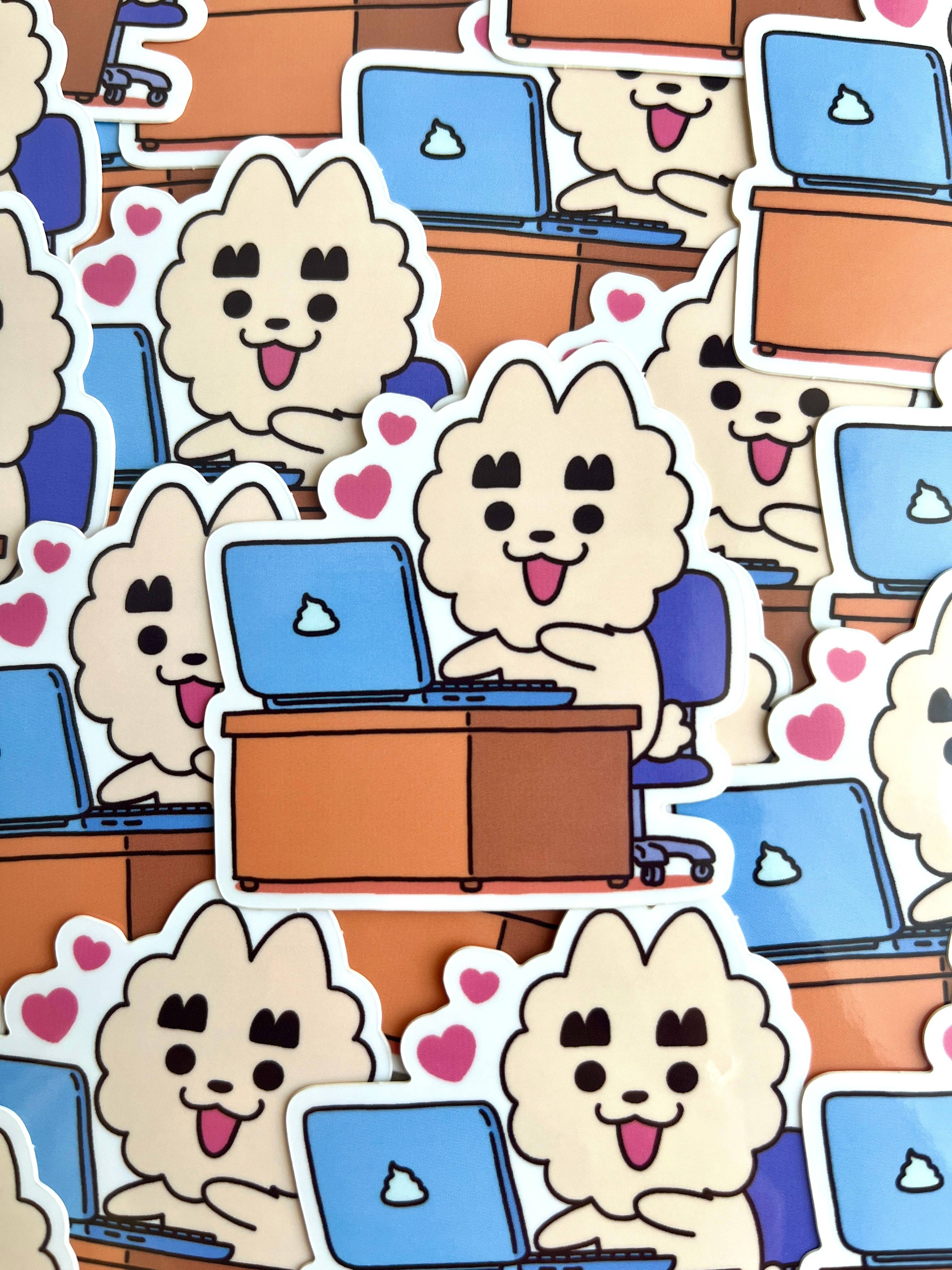Yeaaah! Studio Sticker Croissant Computer