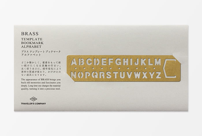 Traveler's Notebook TRC Brass Bookmark Alphabet
