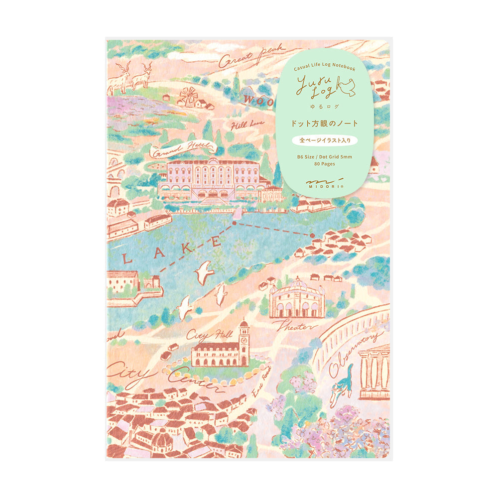 Midori Notizbuch Yuru Log Travel & Hotel Dot Grid B6
