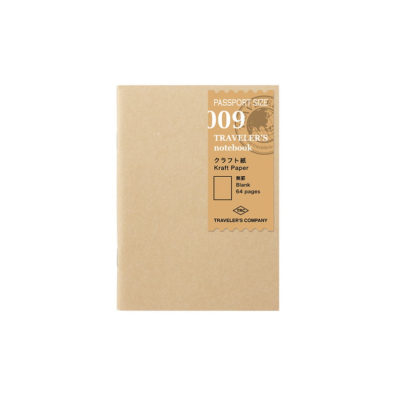 Traveler's Notebook TRC 009. Kraft Paper Notebook Refill PP Size