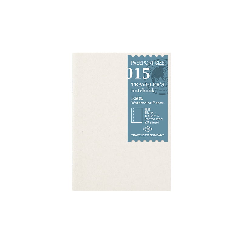 Traveler's Notebook TRC 015. Watercolor Paper Notebook Refill PP Size