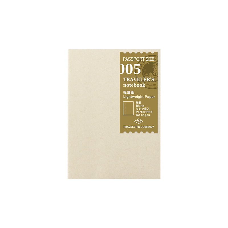 Traveler's Notebook TRC 005. Lightweight Paper Notebook Refill PP Size