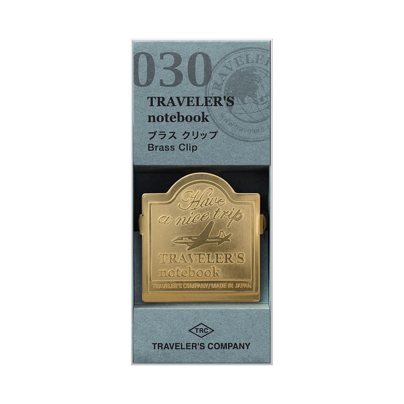 Traveler's Notebook TRC 030. Brass Clip Airplane