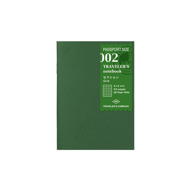 Traveler's Notebook TRC 002. Grid Notebook Refill PP Size