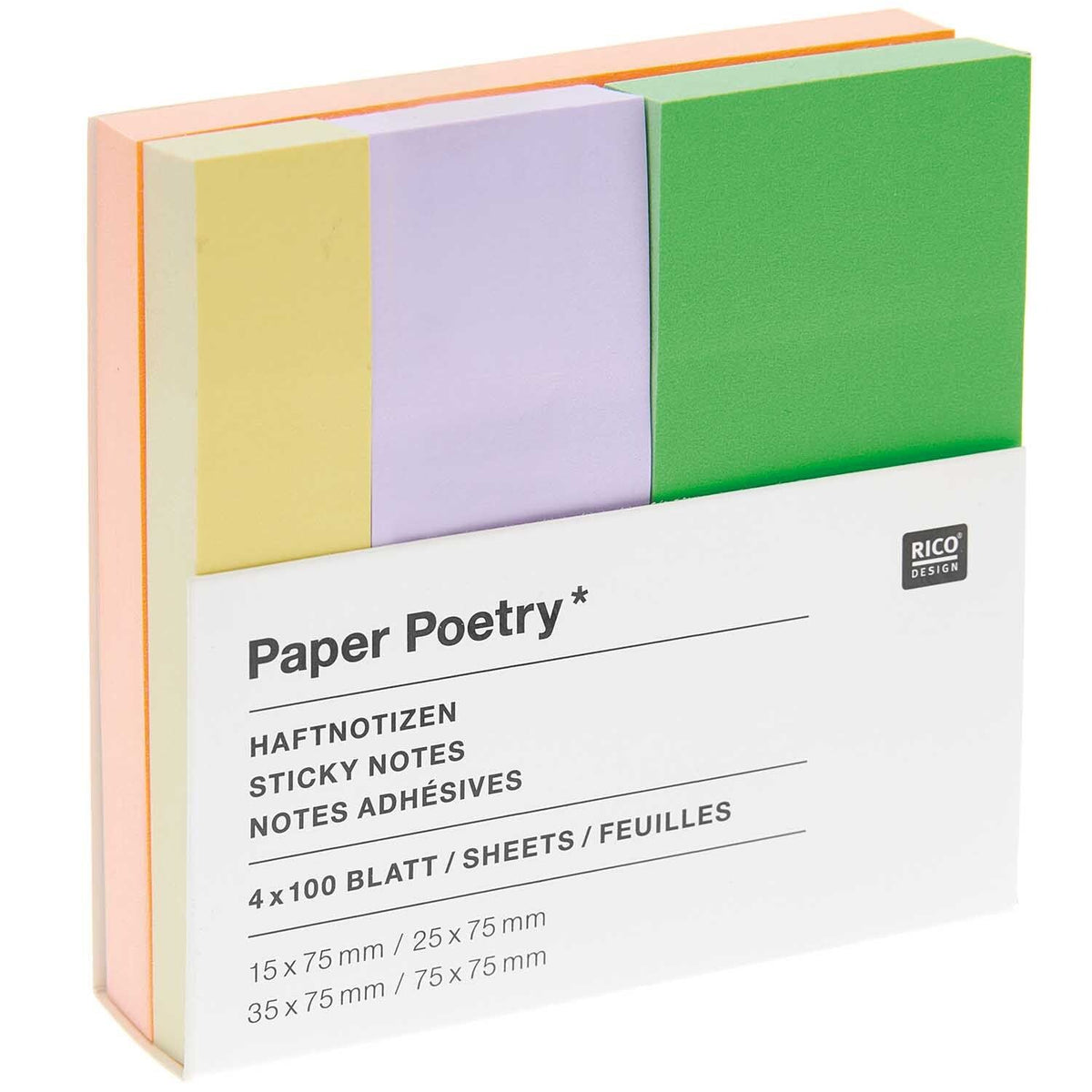 Paper Poetry Sticky Notes Neon