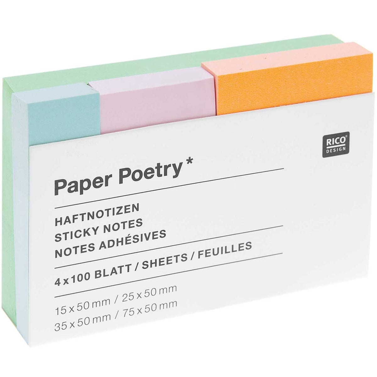 Paper Poetry Sticky Notes Pastell