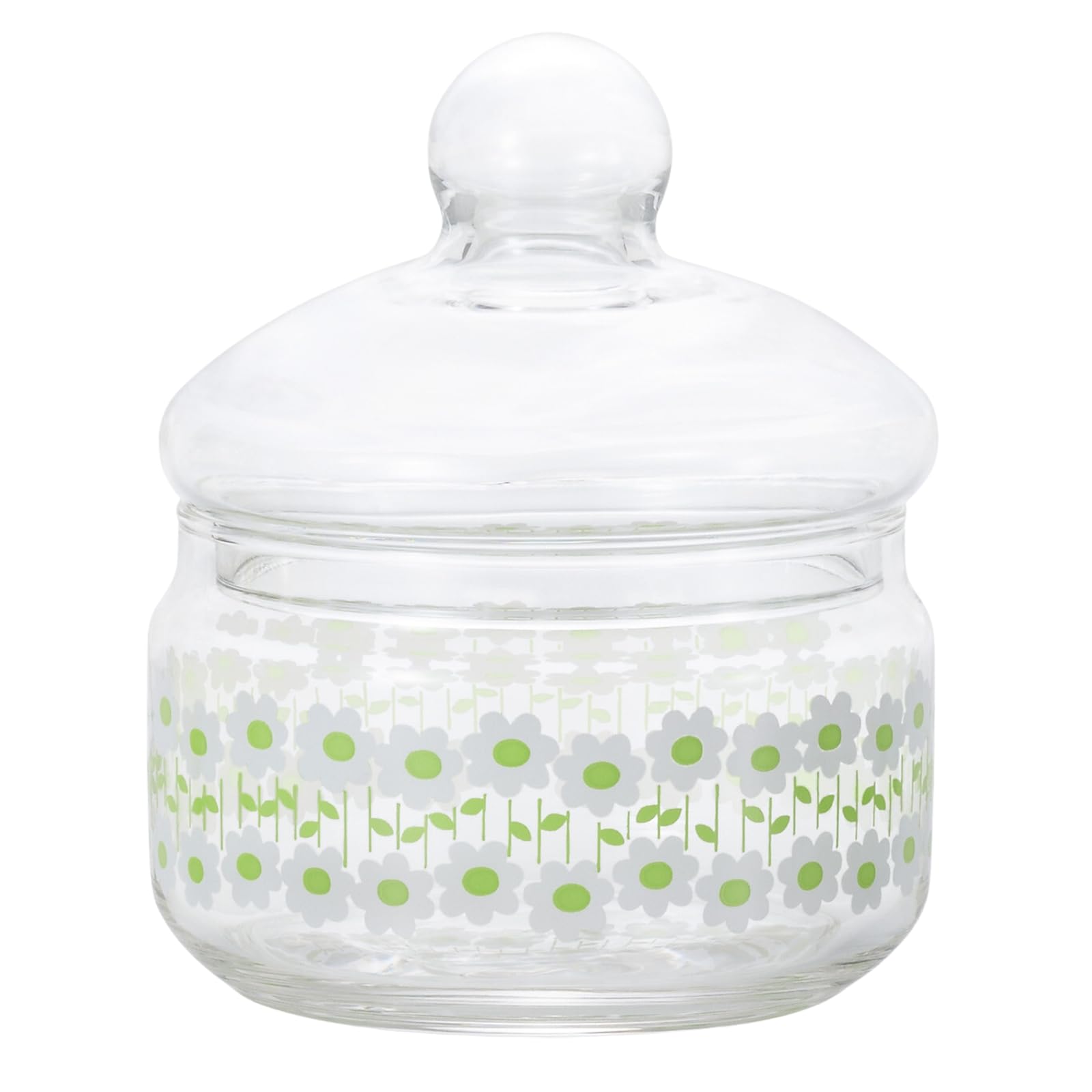 Aderia Retro Glas Mit Deckel Rhapsody White Yellow Green 360 ml