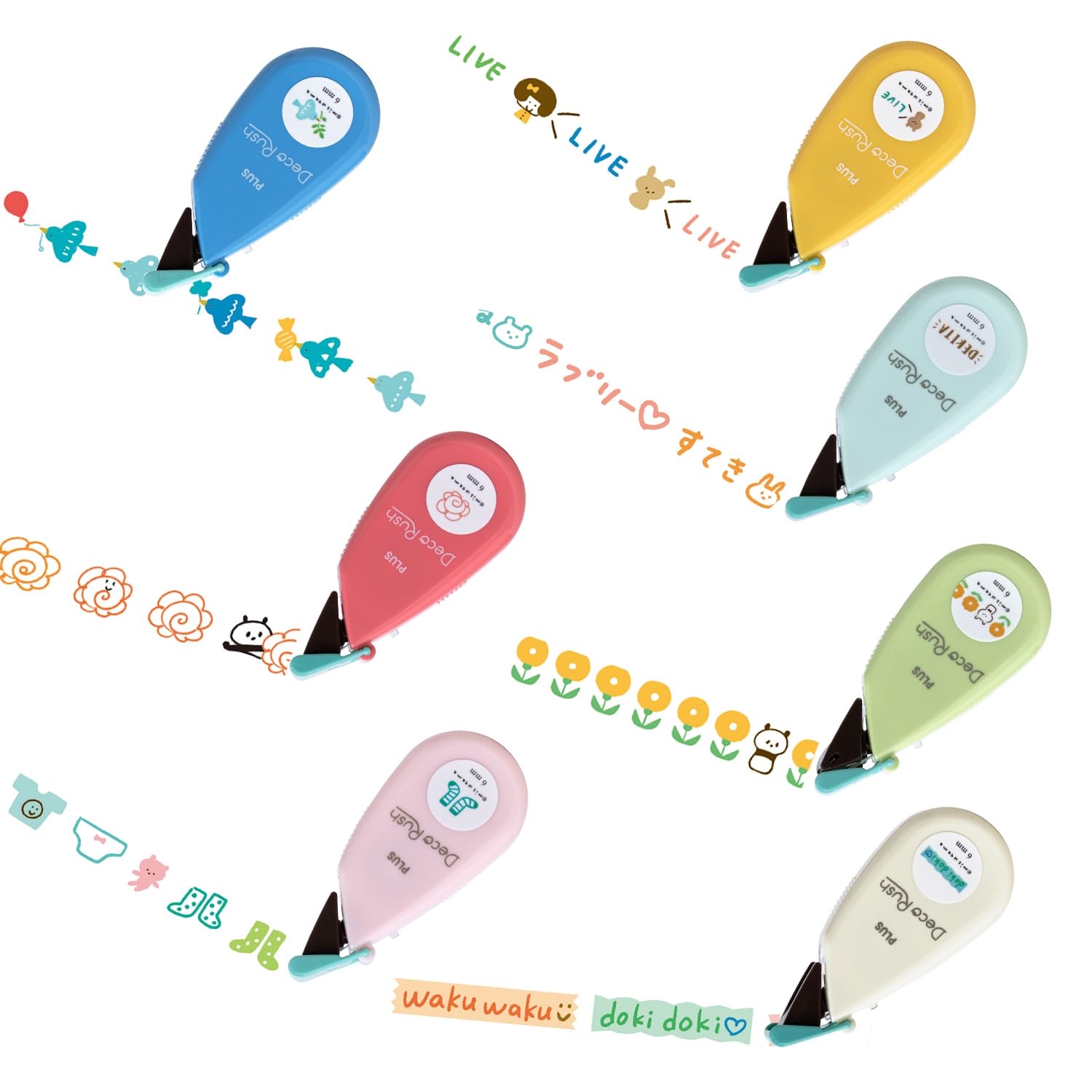 Plus Deco Rush Pattern tape Deko-Musterband 6 mm