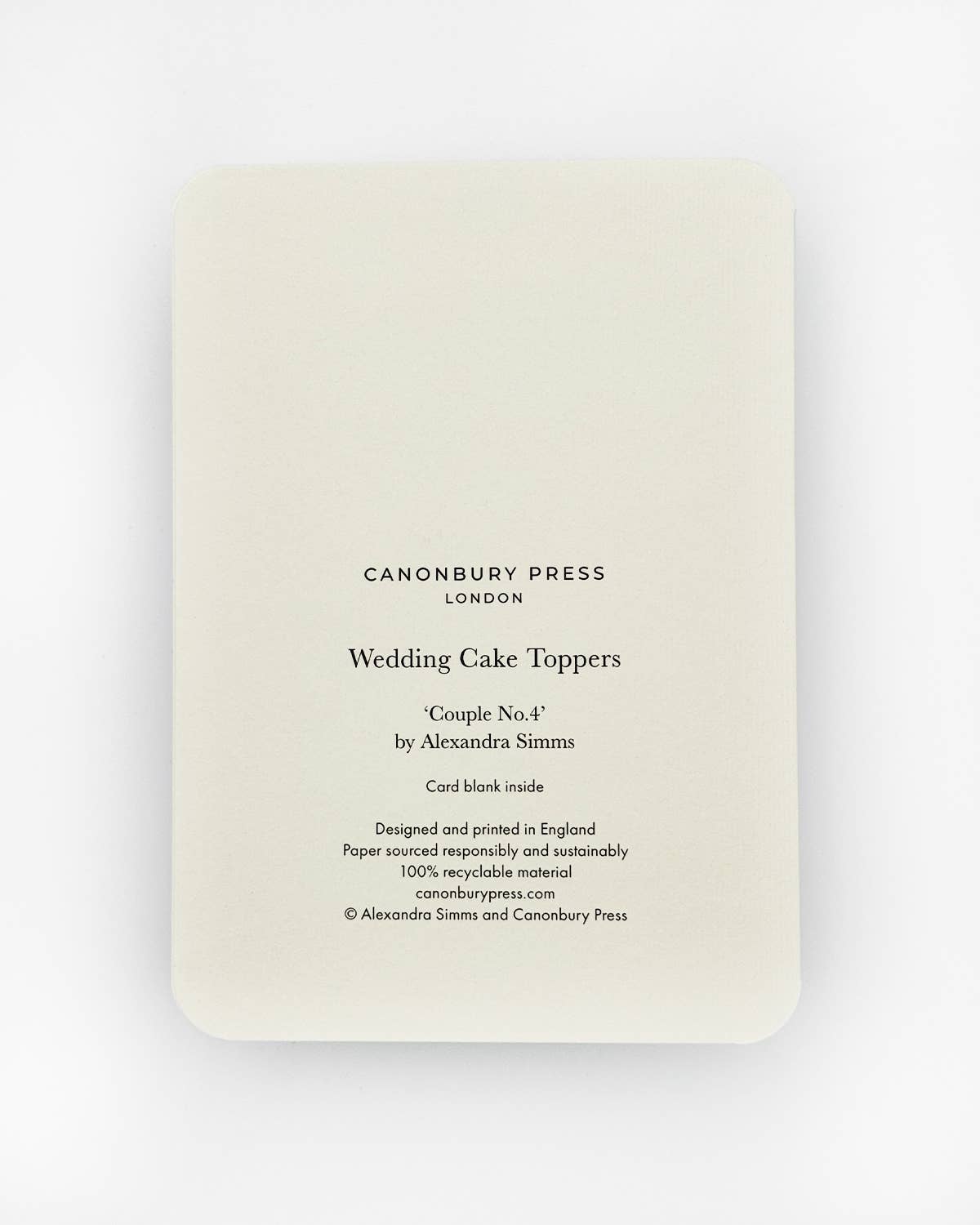 Canonbury Press Klappkarte Hochzeitstortenaufsatz Nr.4