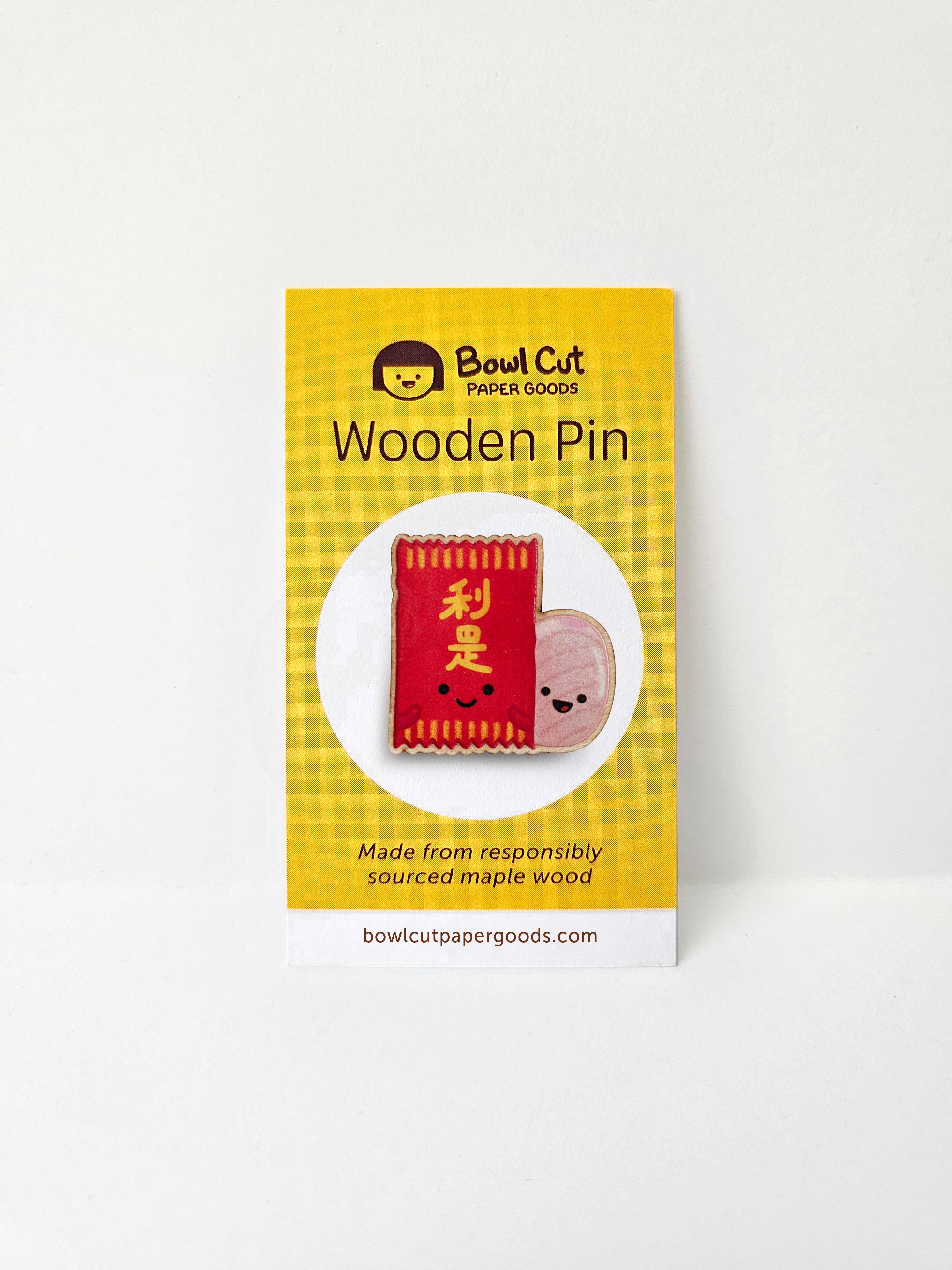 Bowl Cut Paper Goods Pin Lucky Candy