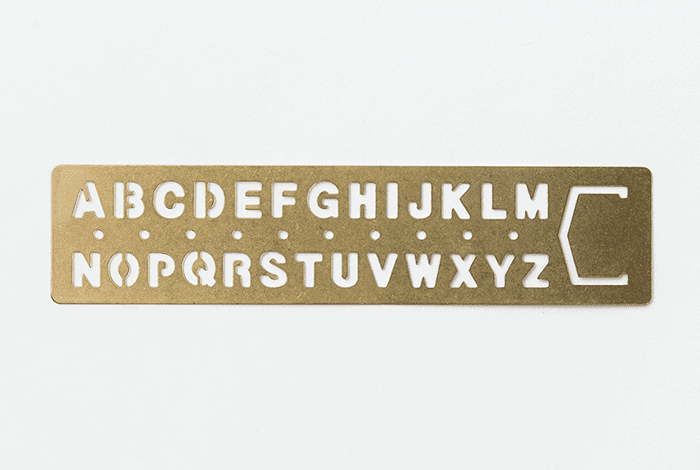 Traveler's Notebook TRC Brass Bookmark Alphabet