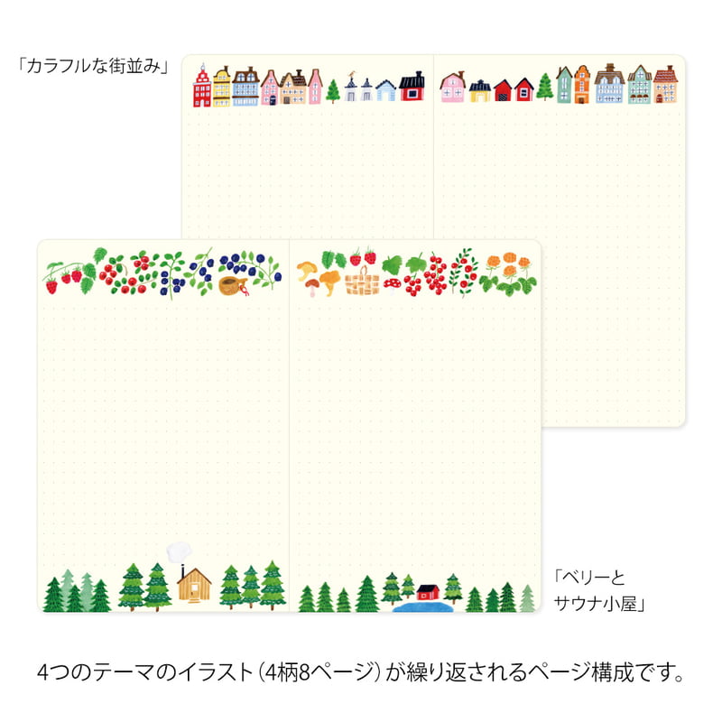 Midori Notizbuch Yuru Log Scandinavia Dot Grid B6