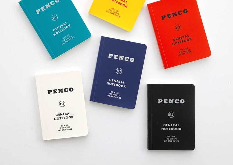 Penco Notizbuch Gelb Grid B7