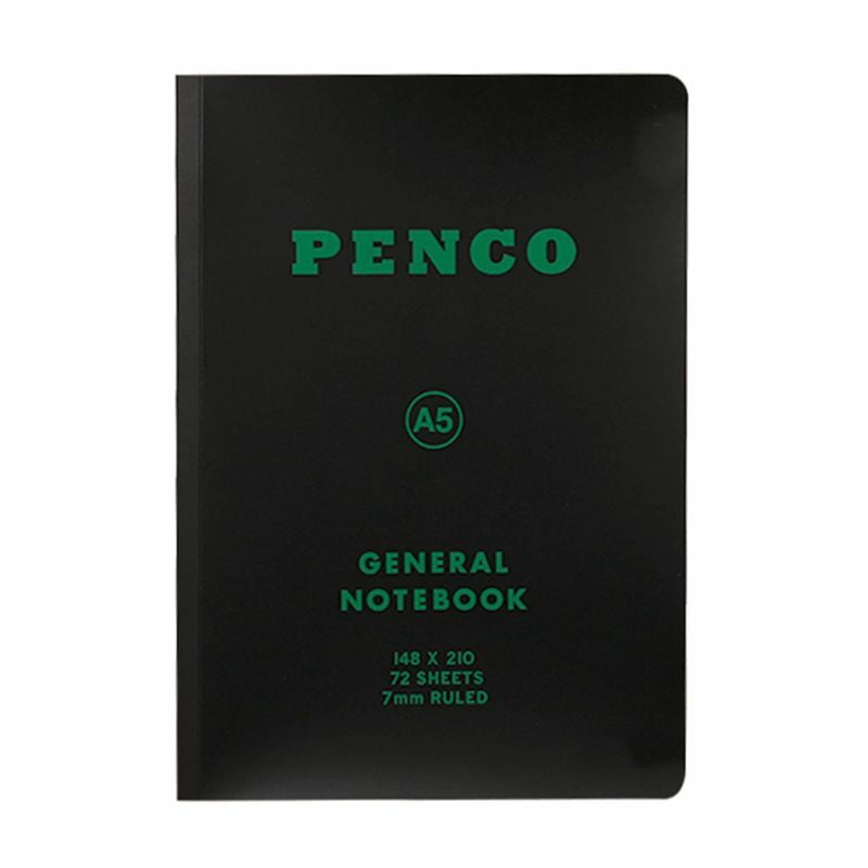 Penco Notizbuch Schwarz Lined A5