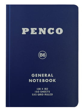 Penco Notizbuch Navy Grid B6