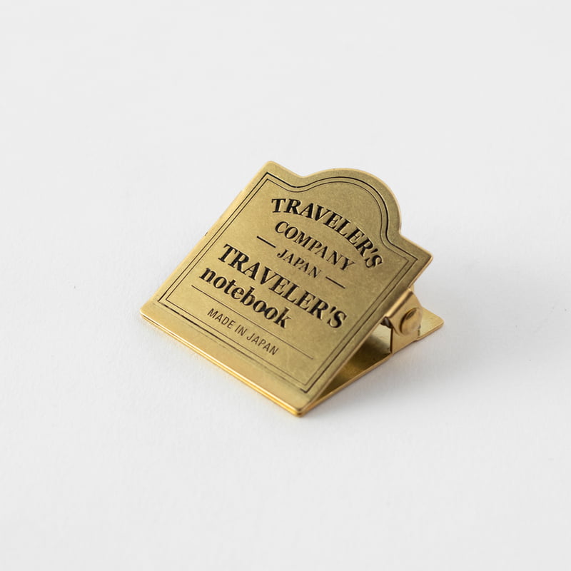 Traveler's Notebook TRC 030. Brass Clip TRC Logo