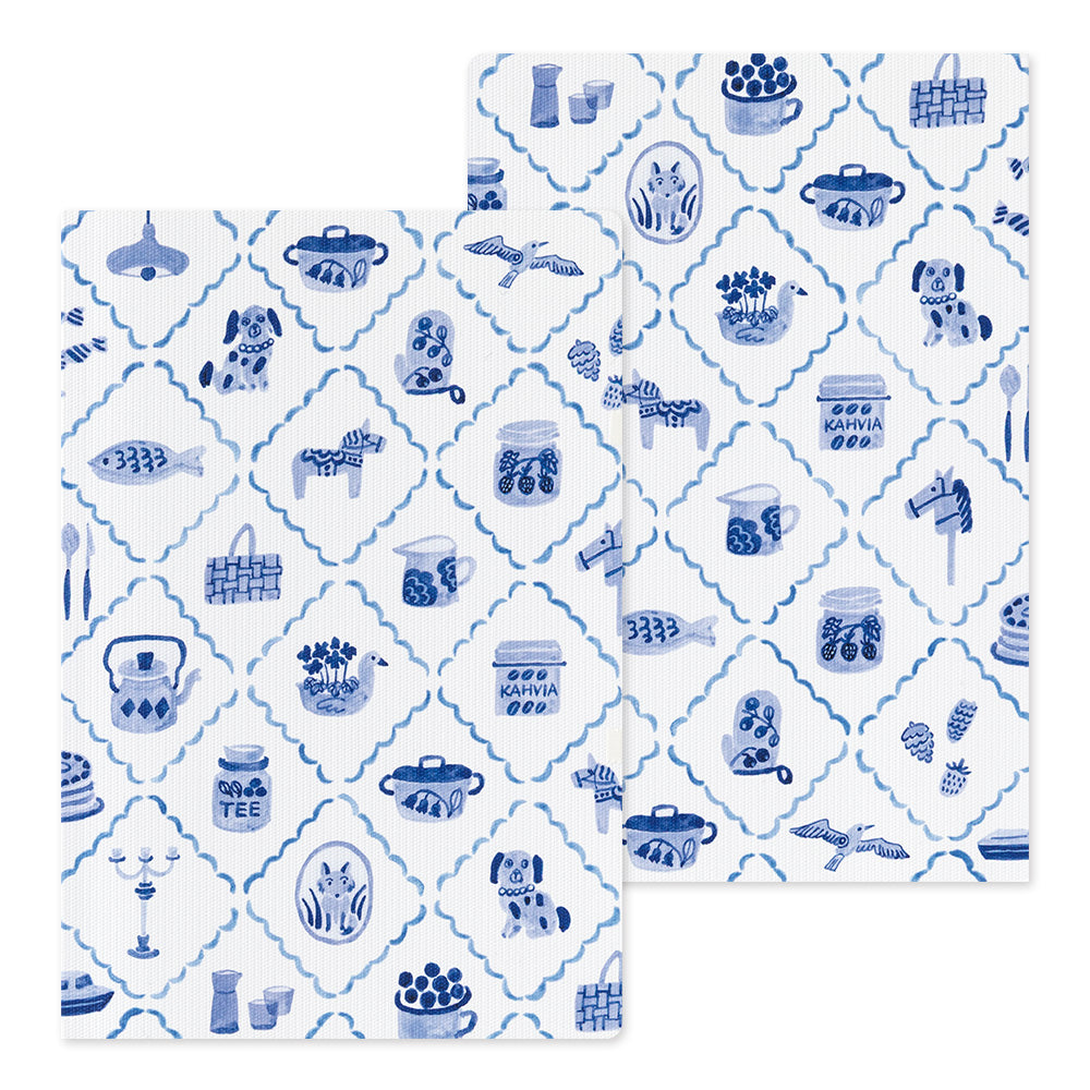 Midori Notizbuch Yuru Log Blue Nordic Dot Grid B6