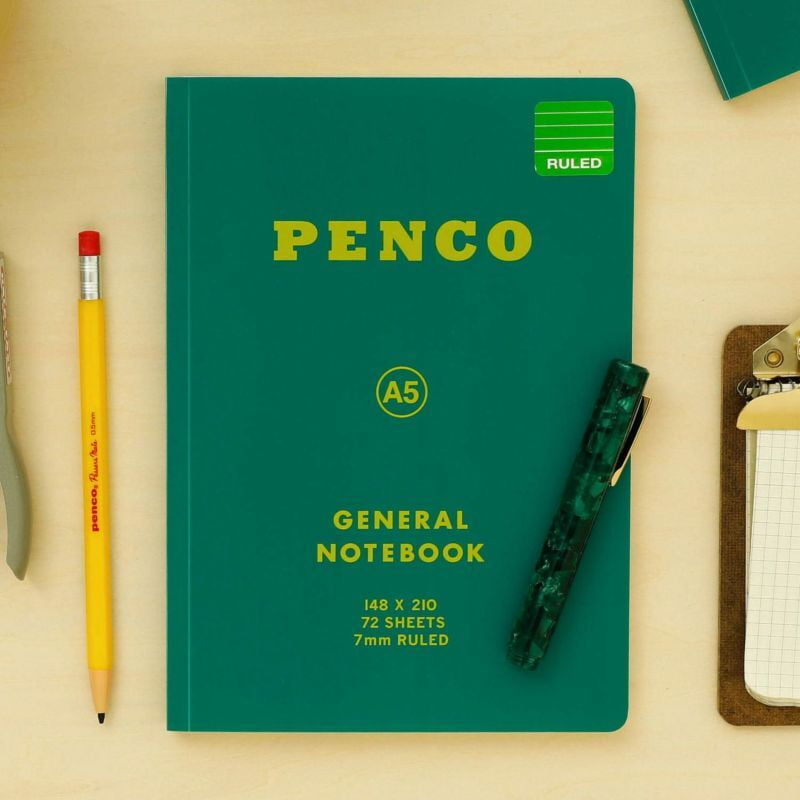 Penco Notizbuch Green Lined A5