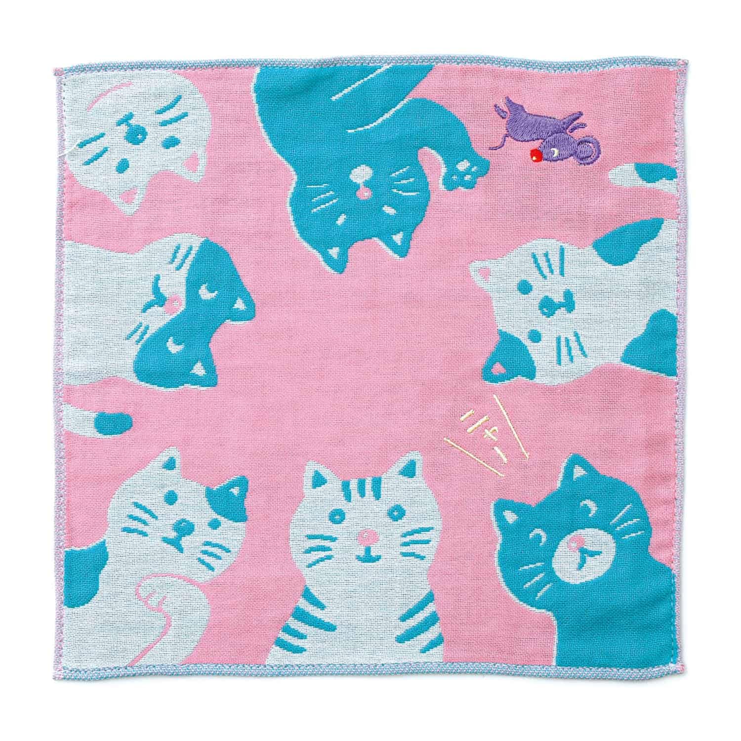 Hightide Gauze Handkerchief Cat